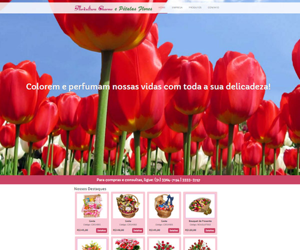 Website Floricultura Charme